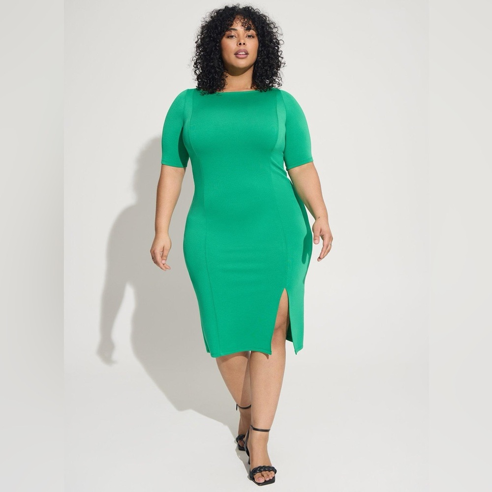 ELOQUII MIDI Cupro Bodycon Dress NWT